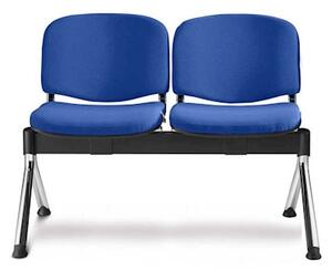 Sedia ELICA ISO su trave 2p ecopelle blu