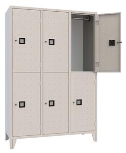 QUADRO spogliatoio sovrapposto 6 posti grigio