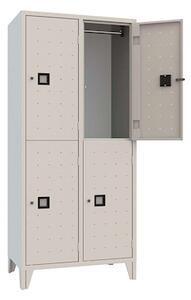QUADRO spogliatoio sovrapposto 4 posti grigio