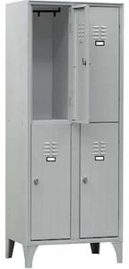 Armadio spogliat. sovrapposto 4P 70x50x180 grigio