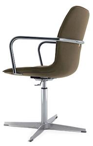 Sedia visitatore MSTYLE GEA base 4 razze su piedini con braccioli tort