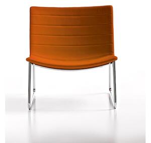 Poltrona MISS a slitta rivestimento ecopelle arancione