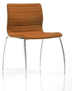 Sedia MISS 4 gambe rivestimento tessuto arancione