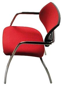 Sedia visitatore SYSTEM ecopelle rosso