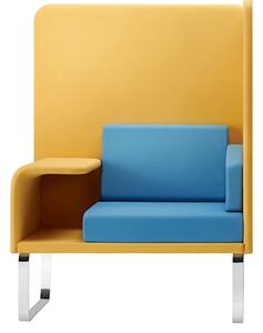 Poltrona fonoisolante CUBIX base cromata tav/dx