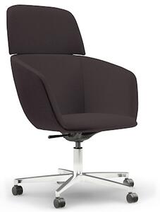 Poltrona SOUL schienale alto rivestimento pelle nero
