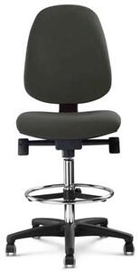 Sgabello Elica ZIP senza braccioli ecopelle nero