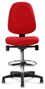 Sgabello Elica ZIP senza braccioli ecopelle rosso