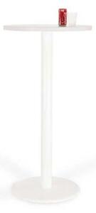 Tavolo piano diam. cm 60 melaminico bianco h115