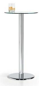 Tavolo piano diam. cm 60 vt trasparente h115