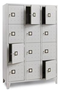 Casellario metallico 12 vani serrat. standard