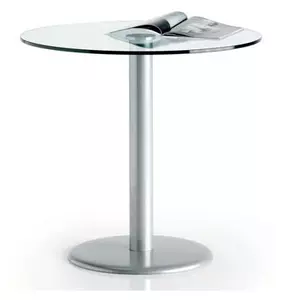 Tavolo piano diam. cm 90 vt trasparente h75