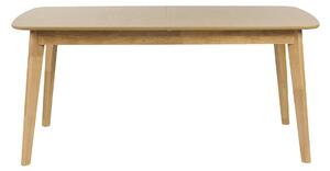 Tavolo da pranzo scandinavo estensibile con allunghe integrate in legno chiaro quercia L168-228 cm LEENA