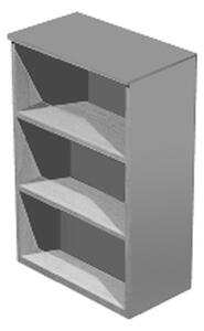 Libreria a giorno medio EASYSPACE cm 80x44x120 grigio alluminio