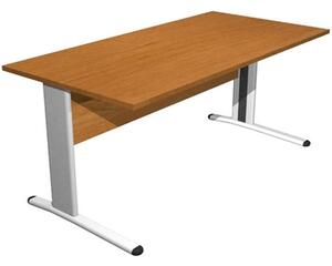 Scrivania gamba ad "L" EASYSPACE cm 160x80x72 noce