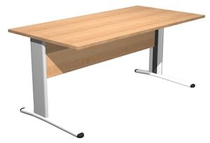 Scrivania gamba ad "L" EASYSPACE cm 120x80x72 faggio