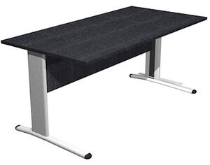 Scrivania gamba ad "L" EASYSPACE cm 120x80x72 nero venato
