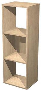 Libreria a 3 caselle CHECKER cm 35,9x29,2x103,9 rovere