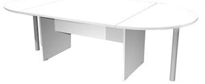 Tavolo riunione ovale EASYSPACE cm 220x110 bianco