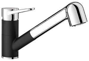 Miscelatore da cucina Blanco con doccetta WEGA-S II nero opaco 526428