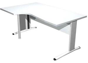 Workstation sinistra EASYSPACE cm 160x60/80/100x72 bianca