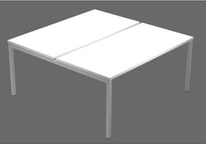 Postazione bench 2 posti EASYSPACE cm 160x164xH72,5 bianco
