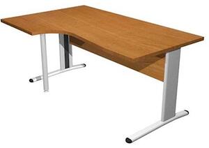 Workstation sinistra EASYSPACE cm 160x60/80/100x72 noce
