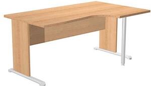 Workstation destra EASYSPACE cm 160x60/80/100x72 faggio