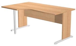 Workstation sinistra EASYSPACE cm 160x60/80/100x72 faggio