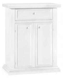 Piccola Credenza Bianco Opaco Due Ante Un Cassetto