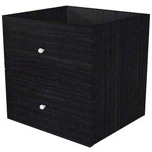 Set 2 cassetti per librerie CHECKER cm 32,5x28,8xH32,5 nero venato