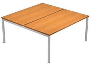 Postazione bench 2 posti EASYSPACE cm 140x164x72,5 noce