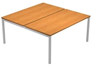 Postazione bench 2 posti EASYSPACE cm 120x164x72,5 noce