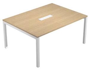 Modulo iniziale tavolo riunione WORK cm 160x120 rovere chiaro