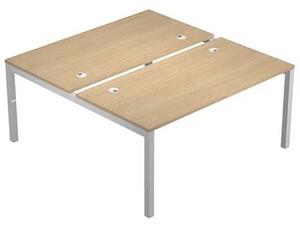 Modulo iniziale bench 2 posti WORK cm 120x168 piano rovere chiaro