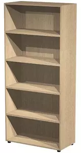 Libreria alta a giorno WORK cm 90x46x200 rovere chiaro