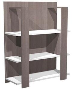Libreria 15115 cm 100x38,6x123,6 finitura frassino toscano/bianco