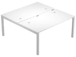 Modulo iniziale bench 2 posti WORK cm 120x168 piano bianco