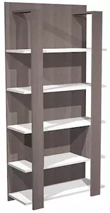 Libreria 15110 cm 100x38,6x198 finitura rovere chiaro