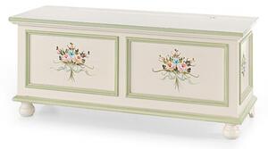 Cassapanca Bianco Decorato