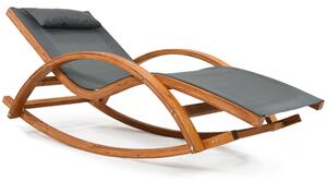 Sdraio a dondolo in legno Elba Garden Point grigio