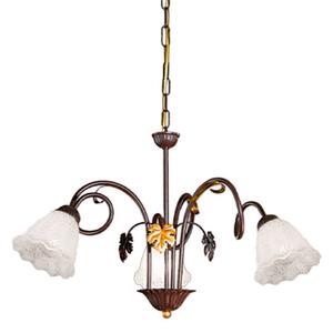 Lampadario classico due p aida s3 e14 led metallo vetro bianco - Due P Illuminazione