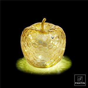 Lampada Mela Iridescente Dimensioni � 15x h 16 cm colore Ambra