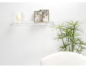 Mensola in plexiglass Drappeggi Dimensioni 69x20x h 5 cm - Portata max 3 kg Colore Trasparente