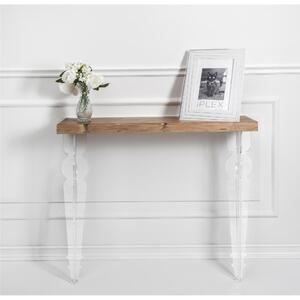 Consolle da Terra Acrilico E Legno MAUGENIO Dimensioni 100x32x h 86 cm PORTATA Max 15 KG colore Trasparente