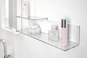 Mensola in plexiglass SUITE doppio ripiano Dimensioni 60x14x h 14cm - Spessore plexiglass 6 mm Colore Trasparente