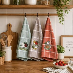 Strofinacci cucina Vingi Ricami Tisane 3 pezzi