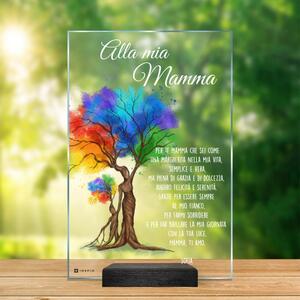 Un regalo per la mamma - placca di vetro