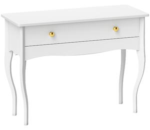 Consolle da Ingresso 100x40x74 cm con Cassetto in MDF Bianco