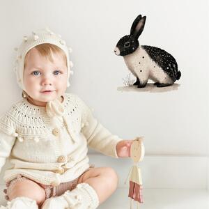 Coniglietto bianco e nero - adesivo per camera dei bambini
